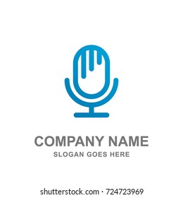 Microphone Karaoke Music Logo Vector Icon