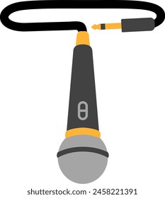 Vektorgrafik für das Mikrofonbuchstabenalphabet