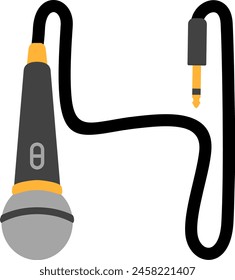 Elemento de Vector de alfabeto de letra de micrófono