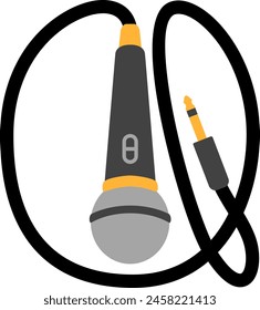Vektorgrafik für das Mikrofonbuchstabenalphabet