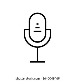 microphone line art vector icon - ui icon vector