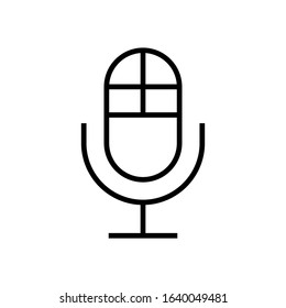microphone line art vector icon - ui icon vector