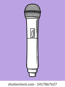 Línea de micrófono, diseño de arte digital