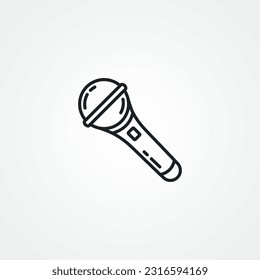 Microphone line icon. Microphone line icon.