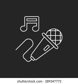 microphone line icon
