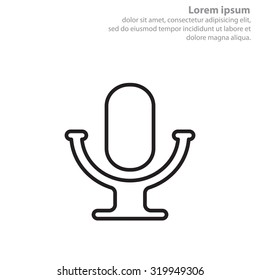 microphone line icon