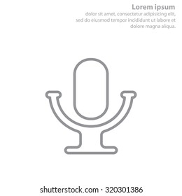 microphone line icon