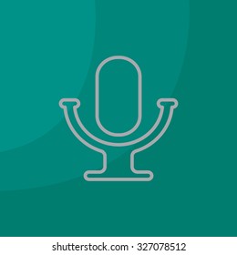 microphone line icon