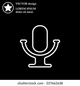 microphone line icon