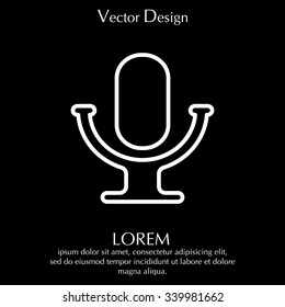 microphone line icon
