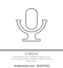microphone line icon
