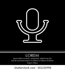 microphone line icon