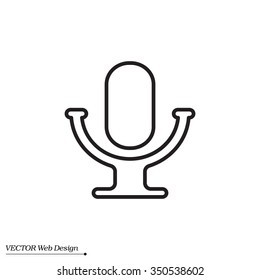 microphone line icon