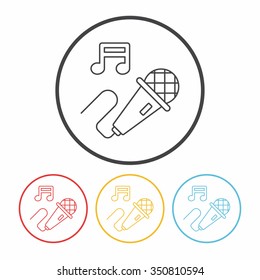 microphone line icon