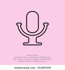 microphone line icon