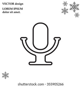 microphone line icon