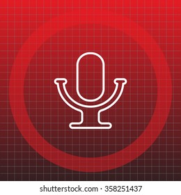 microphone line icon