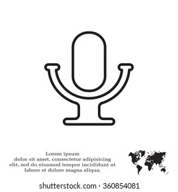 microphone line icon