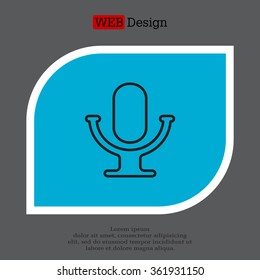 microphone line icon