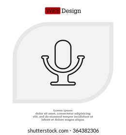microphone line icon