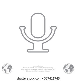 microphone line icon