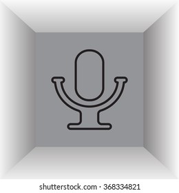 microphone line icon