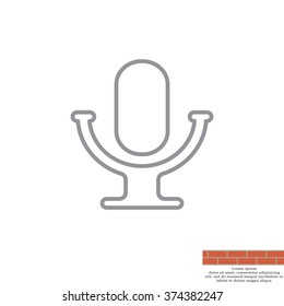microphone line icon