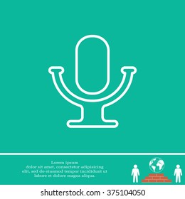 microphone line icon