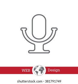 microphone line icon