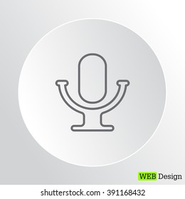 microphone line icon