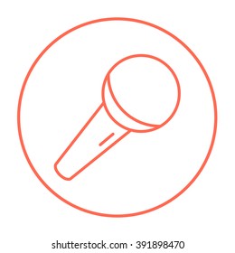 Icono de línea de micrófono.