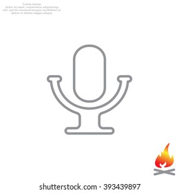 microphone line icon