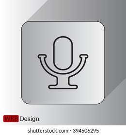 microphone line icon