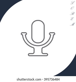 microphone line icon
