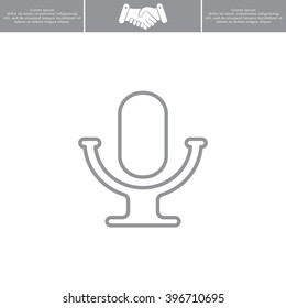microphone line icon