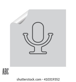 microphone line icon