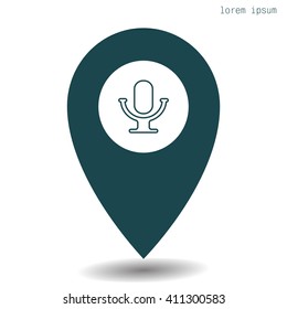 microphone line icon