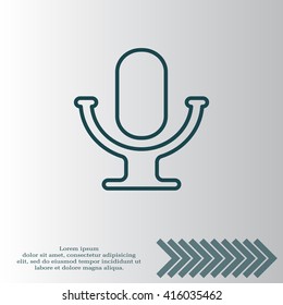 microphone line icon