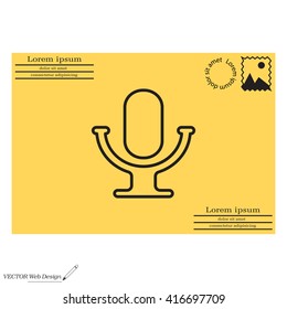 microphone line icon