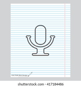microphone line icon