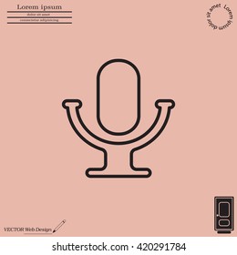 microphone line icon