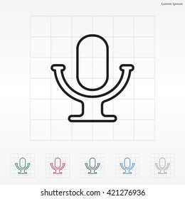 microphone line icon