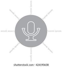 microphone line icon