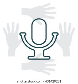 microphone line icon