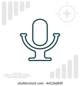 microphone line icon