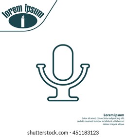 microphone line icon
