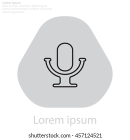 microphone line icon