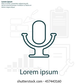 microphone line icon
