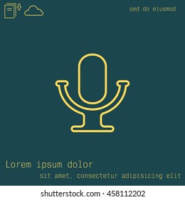 microphone line icon