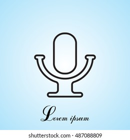 microphone line icon